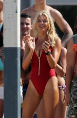 KELLY ROHRBACH in Swimsuit on the Set of 