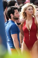 KELLY ROHRBACH in Swimsuit on the Set of 