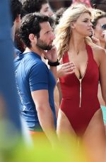 KELLY ROHRBACH in Swimsuit on the Set of 