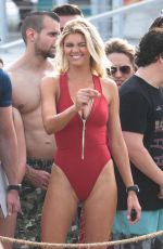 KELLY ROHRBACH in Swimsuit on the Set of 