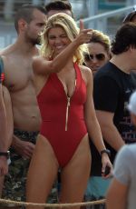 KELLY ROHRBACH in Swimsuit on the Set of 