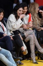 KENDALL and KYLIE JENNER at Staples Center in Los Angeles 03/15/2016