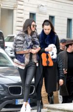 KENDALL JENNER and BELLA HADID Out and About in Rome 03/10/2016