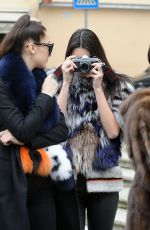 KENDALL JENNER and BELLA HADID Out and About in Rome 03/10/2016