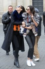 KENDALL JENNER and BELLA HADID Out and About in Rome 03/10/2016