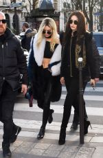 KENDALL JENNER and GIGI HADID Out in Paris 03/03/2016