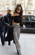 KENDALL JENNER Arrives at Her Hotel in Paris 03/07/2016