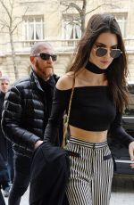 KENDALL JENNER Arrives at Her Hotel in Paris 03/07/2016