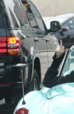 KENDALL JENNER Driving Out in Beverly Hills 03/13/2016
