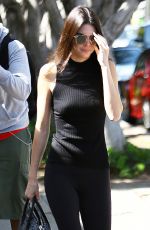 KENDALL JENNER in Tights Out and About in Los Angeles 03/15/2016