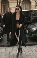 KENDALL JENNER Out and About in Paris 03/09/2016
