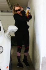 KHLOE KARDASHIAN in Tights Arrives at a Gym in Beverly Hills 03/01/2016