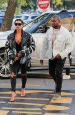 KIM KARDASHIAN and Kanye West at a Movie Date Night in Woodland Hills 03/12/2016