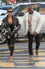 KIM KARDASHIAN and Kanye West at a Movie Date Night in Woodland Hills 03/12/2016