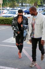 KIM KARDASHIAN and Kanye West at a Movie Date Night in Woodland Hills 03/12/2016