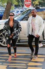 KIM KARDASHIAN and Kanye West at a Movie Date Night in Woodland Hills 03/12/2016
