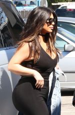 KIM KARDASHIAN Out and About at a Studio in Van Nuys 03/25/2216