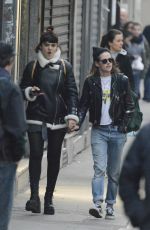 KRISTEN STEWART Holding Hands with Soko Out in Paris 03/14/2016
