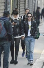 KRISTEN STEWART Holding Hands with Soko Out in Paris 03/14/2016
