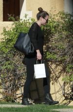 LEA MICHELE Leaves a Skin Care Clinic in Los Angeles 03/08/2016