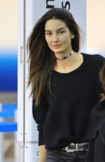 LILY ALDRIDGE at JFK Airport in New York 03/07/2016