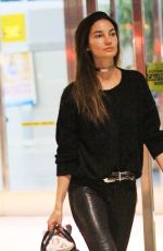 LILY ALDRIDGE at JFK Airport in New York 03/07/2016