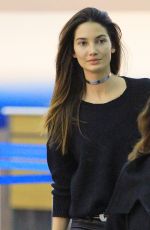 LILY ALDRIDGE at JFK Airport in New York 03/07/2016