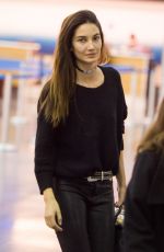 LILY ALDRIDGE at JFK Airport in New York 03/07/2016