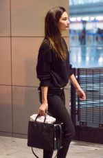LILY ALDRIDGE at JFK Airport in New York 03/07/2016