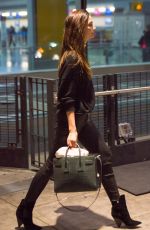 LILY ALDRIDGE at JFK Airport in New York 03/07/2016