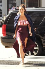 LILY ALDRIDGE Leaves The Buzzfeed Office in New York 03/08/2016