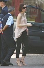 LILY COLLINS Arrives at Peninsula Hotel in Beverly Hills 03/18/2016