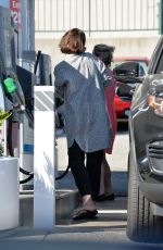 LILY COLLINS at a Gas Station in Los Angeles 03/08/2016