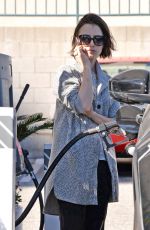 LILY COLLINS at a Gas Station in Los Angeles 03/08/2016