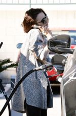 LILY COLLINS at a Gas Station in Los Angeles 03/08/2016