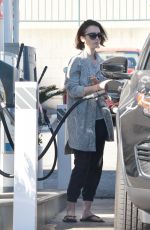 LILY COLLINS at a Gas Station in Los Angeles 03/08/2016