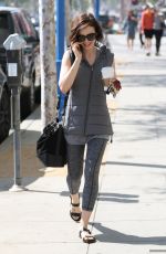 LILY COLLINS Leaves a Gym in Los Angeles 02/27/2015