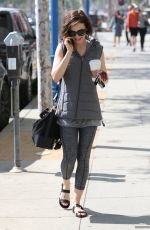 LILY COLLINS Leaves a Gym in Los Angeles 02/27/2015