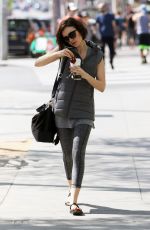 LILY COLLINS Leaves a Gym in Los Angeles 02/27/2015