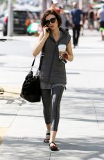 LILY COLLINS Leaves a Gym in Los Angeles 02/27/2015