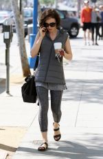 LILY COLLINS Leaves a Gym in Los Angeles 02/27/2015