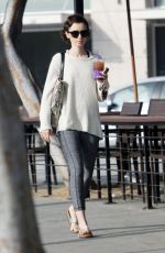 LILY COLLINS Leaves a Gym in West Hollywood 03/02/2016