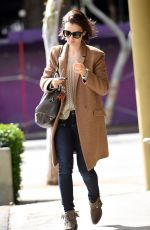 LILY COLLINS Leaves Her Apartment in Los Angeles 03/07/2016