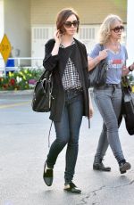LILY COLLINS Out and About in Beverly Hills 03/17/2016
