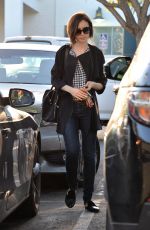 LILY COLLINS Out and About in Beverly Hills 03/17/2016