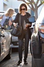 LILY COLLINS Out and About in Beverly Hills 03/17/2016