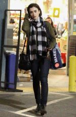 LILY COLLINS Shopping at Whole Foods in Los Angeles 03/17/2016