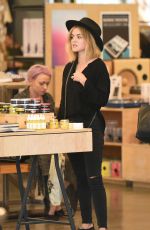 LUCY HALE Shopping at Barnes and Noble and Urban Outfitters in Studio City 03/13/1016