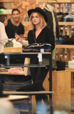LUCY HALE Shopping at Barnes and Noble and Urban Outfitters in Studio City 03/13/1016
