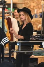 LUCY HALE Shopping at Barnes and Noble and Urban Outfitters in Studio City 03/13/1016